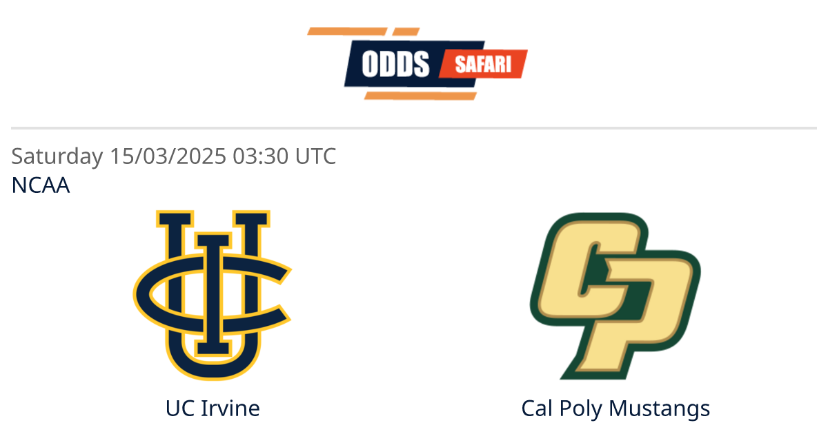 Odds comparison for UC Irvine - Cal Poly Mustangs / NCAA Basketball at ...